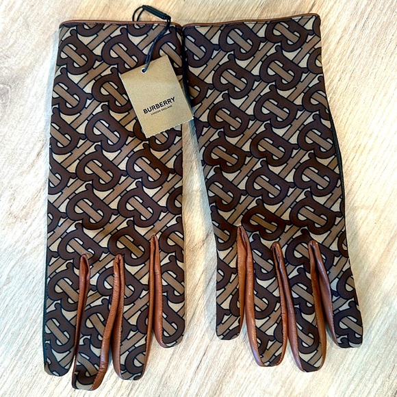 Burberry cashmere leather gloves - Picture 1 of 3